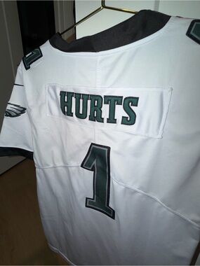 Nike Jalen Hurts Philadelphia Eagles NFL #1 White Football Jersey Youth XL